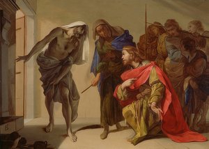 شاول والساحرة من إندور. حوالي 1650-56 بواسطة برناردو كافالينو