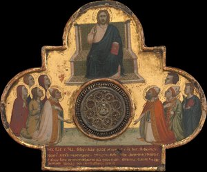 تتوج المسيح مع القديسين ، كاليفورنيا. 1325. بواسطة برناردو دادي