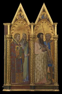 Saints Bartholomew and George (left panel) (recto) بواسطة برناردو دادي