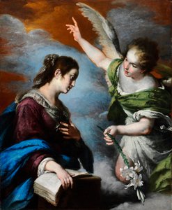 البشارة (البشارة) - لوحة لبرناردو ستروزي (ديت il Capucini Genovese) (1581-1644) ، زيت على قماش بواسطة برناردو ستروزي
