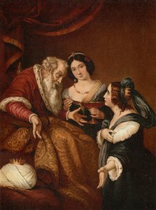 استير يطرح أحشويروش الرحمة بواسطة برناردو بعد Strozzi