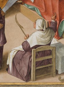 صحن مركزي ، الامتداد الشمالي الثاني ، ولادة العذراء ، بوكاتشيو بوكاتشينو 1514-15 ، التفاصيل بواسطة بوكاتشيو بوكاتشينو