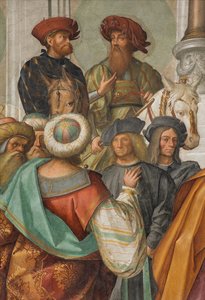 صحن مركزي ، شمال سبان الثاني ، زواج العذراء ، بوكاتشيو بوكاتشينو 1514-15 ، التفاصيل بواسطة بوكاتشيو بوكاتشينو