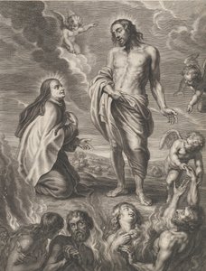 القديسة تيريزا من أفيلا تتوسط لبرناردينو دي ميندوزا ، كاليفورنيا. 1640-59.