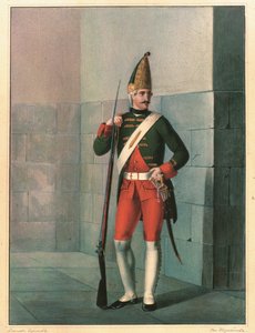 غرينادير من فوج إزميلوفسكي في عام 1762 ، نهاية 1830s