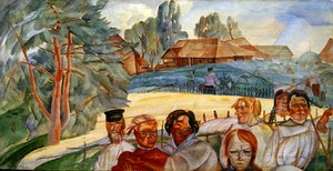 روسيا ، من دورة وجوه روسيا ، 1917 (مرحاض وغواش على ورق) بواسطة بوريس دميتريفيتش جريجورييف