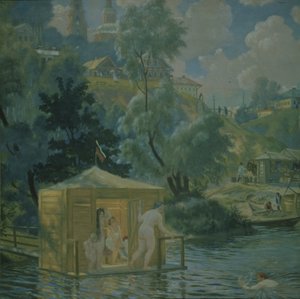 باثرز ، 1921 بواسطة بوريس ميخائيلوفيتش كوستودييف