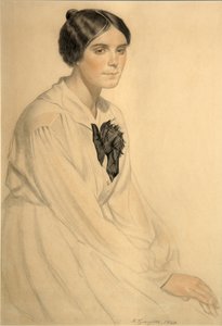 صورة لكسينيا نيكولاييفنا سيمينوفا سكالوفا ، 1920 بواسطة بوريس ميخائيلوفيتش كوستودييف