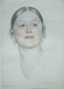صورة ماريا دميترييفنا شوستاكوفيتش ، 1923 بواسطة بوريس ميخائيلوفيتش كوستودييف