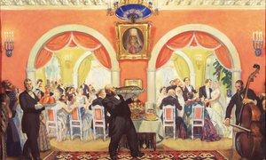 عيد الزفاف ، 1917 بواسطة بوريس ميخائيلوفيتش كوستودييف