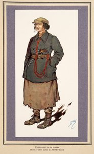 عميلة سرية أنثى من Histoire des Soviets، pub. 1922 (لون ليثو)