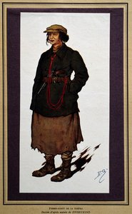 روسيا: عميلة شيكا الروسية الثورية. رسم بوريس زفوريكين (1872-1935)