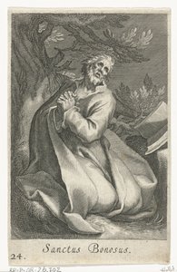 القديس بونوسوس كنسك Sanctus Bonosus (العنوان على الكائن) الناسك (عنوان المسلسل) Sacra eremvs Ascetarvm (عنوان المسلسل) بواسطة إبراهيم بلويميرت