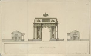 قوس النصر بواسطة تفرسكايا زاستافا في موسكو ، 1826-1829 بواسطة بوفى