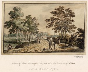 سلسلة من الرسومات التخطيطية والمناظر في بريطانيا العظمى والقارة وأمريكا 1772-1778 (ألوان مائية) بواسطة المدرسة البريطانية