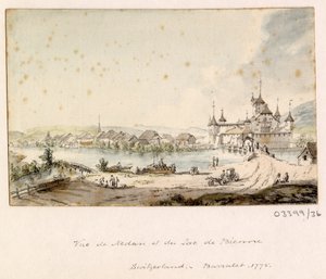 سلسلة من الرسومات التخطيطية والمناظر في بريطانيا العظمى والقارة وأمريكا 1772-1778 (ألوان مائية) بواسطة المدرسة البريطانية