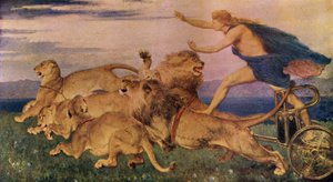 Phoebus Apollo ، رسم توضيحي من "الأسطورة الكلاسيكية والأسطورة" بواسطة AR Hope Moncrieff ، تم نشره عام 1910 بواسطة البريطاني ريفير