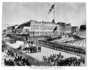 إعدام هيثرنجتون وبريس ، حصن اليقظة ، سكرامنتو ، كاليفورنيا ، 1856 1937.