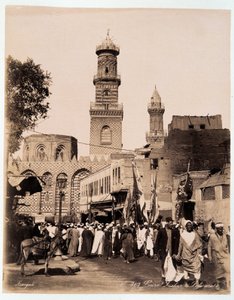 حفلة في شوارع القاهرة - تصوير الأخوين الزنجالي أواخر القرن التاسع عشر