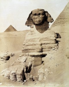 تمثال أبو الهول - صورة الأخوين الزنغالي ، أواخر القرن التاسع عشر