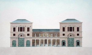 مصنع السجاد في تورناي ، من "اختيار المعالم الأثرية والمباني والمنازل الأكثر شهرة في مملكة هولندا" بقلم بيير جاك جوتغبور ، محفور بواسطة المؤلف ، نُشر عام 1827 (طباعة مائية) بواسطة برونو (بعد) رينارد