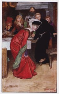 رسم توضيحي لـ The Cloister and The Hearth من تأليف تشارلز ريد (لون ليثو) بواسطة بيام (بعد) شو