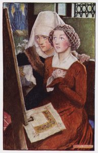 رسم توضيحي لـ The Cloister and The Hearth من تأليف تشارلز ريد (لون ليثو) بواسطة بيام (بعد) شو