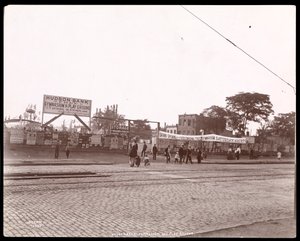 ملعب بنك هدسون وصالة الألعاب الرياضية ، الشارع 53 والجادة 11 ، نيويورك ، 1898 (طباعة الجيلاتين الفضي) بواسطة شركة بايرون