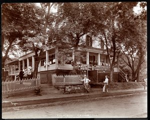 عائلة جانر والموظفين والضيوف في فندق Janer&39;s Pavilion ، Red Bank ، نيو جيرسي ، 1903 (طباعة الجيلاتين الفضي) بواسطة شركة بايرون
