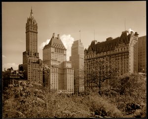 منظر لفندق سافوي بلازا ، الشارع 59 والجادة الخامسة ، نيويورك ، c.1937 (طباعة الجيلاتين الفضي) بواسطة شركة بايرون
