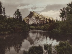 جبل راندل ، بانف ، البديل 9665 قدمًا (صورة ملونة)