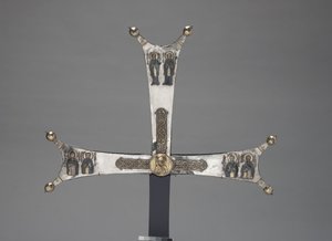 جزء من صليب بروبيسيونال ، c.1050 (فضي مذهب ، نيلو) بواسطة البيزنطية