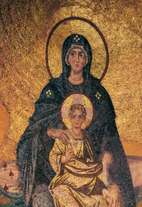 Virgin and Child enthroned (mosaic) بواسطة البيزنطية البيزنطية