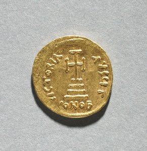 Solidus مع Heraclius وابنه Heraclius Constantine بواسطة المدرسة البيزنطية