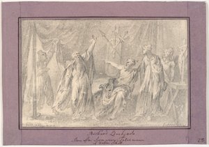 ريتشارد قلب الاسد. مشهد من رواية "The Talisman" (1825) بواسطة والتر سكوت بواسطة كاليفورنيا لورنتزن