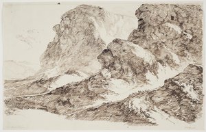 منظر طبيعي للجبل بواسطة C.F. von Rumohr