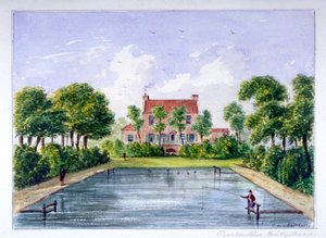 الناس يصطادون في Peerless Pool ، City Road ، Finsbury ، لندن ، c1800. بواسطة سي إتش ماثيوز