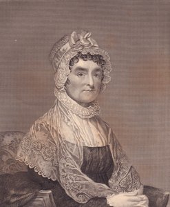 Portrait of Abigail Adams (1744-1818), wife of US President John Adams, engraving by G Stuart and F E Jones بواسطة جي بي وبراون جيه وروبوتام