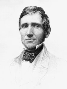 Portrait of Charles Goodyear (1800-1860), American self-taught chemist and inventor who developed vulcanized rubber, engraving