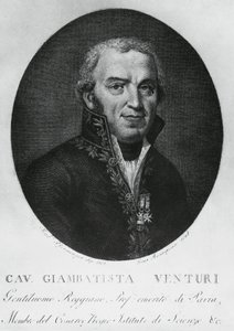 Portrait of Giovanni Battista Venturi (1746-1822), Italian physicist, diplomat, historian of science and discoverer of Venturi effect, engraving