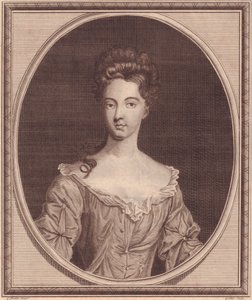 صورة لمارجريت سيسيل ، كونتيسة رانيلا (1672 أو 1673-1728) ، نقش نحاسي لجون جولدار (1729-1795) من اللوحة بواسطة جي كنيلر بواسطة جي بي وبراون جيه وروبوتام