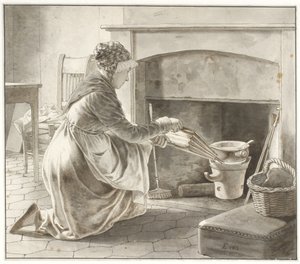 يتم تحضير الطعام. مضيفة Eckersberg في باريس (؟) بواسطة كريستوفر فيلهلم إكرسبيرج