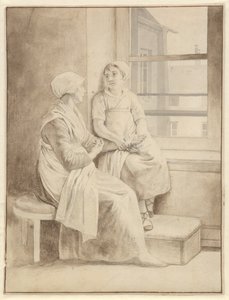 الأم وابنتها. مضيفة Eckersberg في باريس بواسطة كريستوفر فيلهلم إكرسبيرج