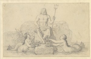 نبتون واثنين من nereids. بواسطة كريستوفر فيلهلم إكرسبيرج