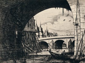 قوس جسر نوتردام ، 1915 بواسطة CH Meryon