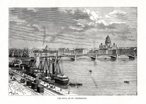 نهر نيفا ، سان بطرسبرج ، 1879
