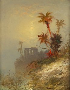 منظر طبيعي مصري ، أواخر القرن التاسع عشر وأوائل القرن العشرين. بواسطة سي مورغان ماكيليني