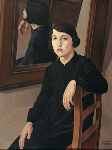 فتاة أمام المرآة ، 1932.