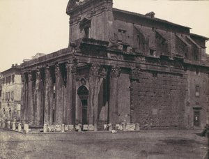 معبد أنطونيوس وفاوستينا ، سان لورينزو في ميراندا ، روما ، 1850.