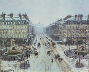 Avenue de l&39;Opera - تأثير الثلج ، 1898 بواسطة كميل يعقوب بيسارو